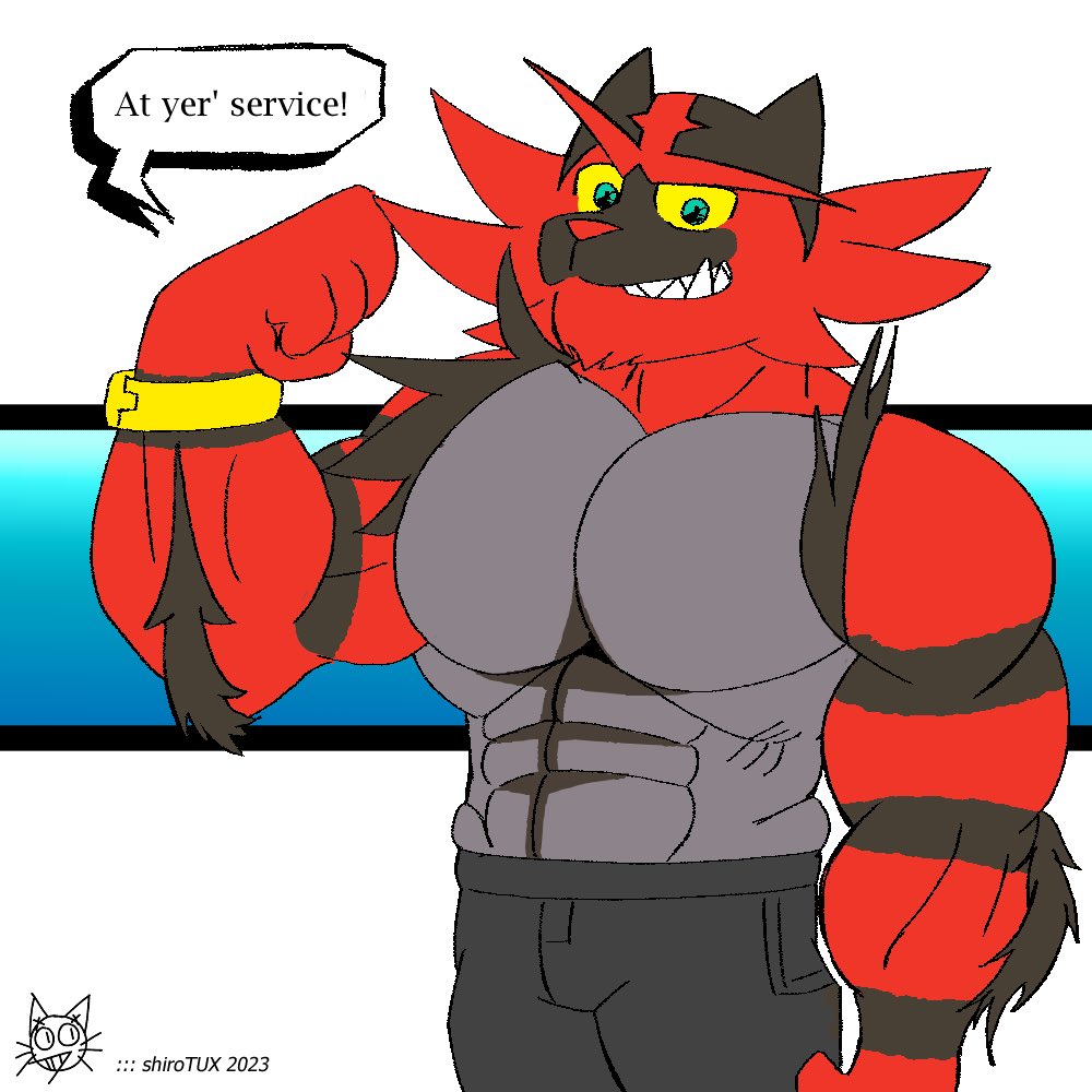 Incineroar! Somehow was able to pull this off without it looking jank.